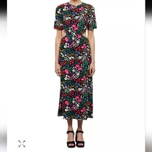 The Kooples Joyful Flowers Midi Dress